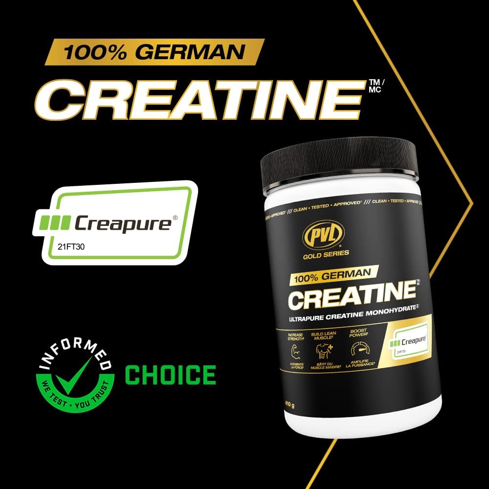 PVL Creapure Creatine – 100% Pure German Creatine Monohydrate Powder-Pharmaceutical Grade Muscle Building Supplement for Strength Training, Pre Workout & Post Workout Protein Support–410g 82 Servings - Maple Wellness Supplements