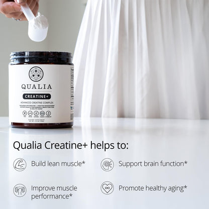 Qualia Creatine | Advanced Creatine Complex | 2 Sources + Magnesium | Optimized Absorption | Muscle Performance, Brain Function, & Healthy Aging (30 Servings) - Maple Wellness Supplements