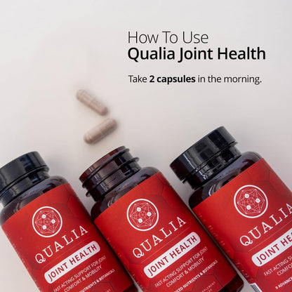Qualia Joint Health 9 Advanced Joint Health nutrients: denatured Collagen, boswellia, tumeric, Boron, Ginger, L-carnitine. Cartilage Health, Tendon Strength, Healthy Joint Aging (1 Month Supply) - Maple Wellness Supplements