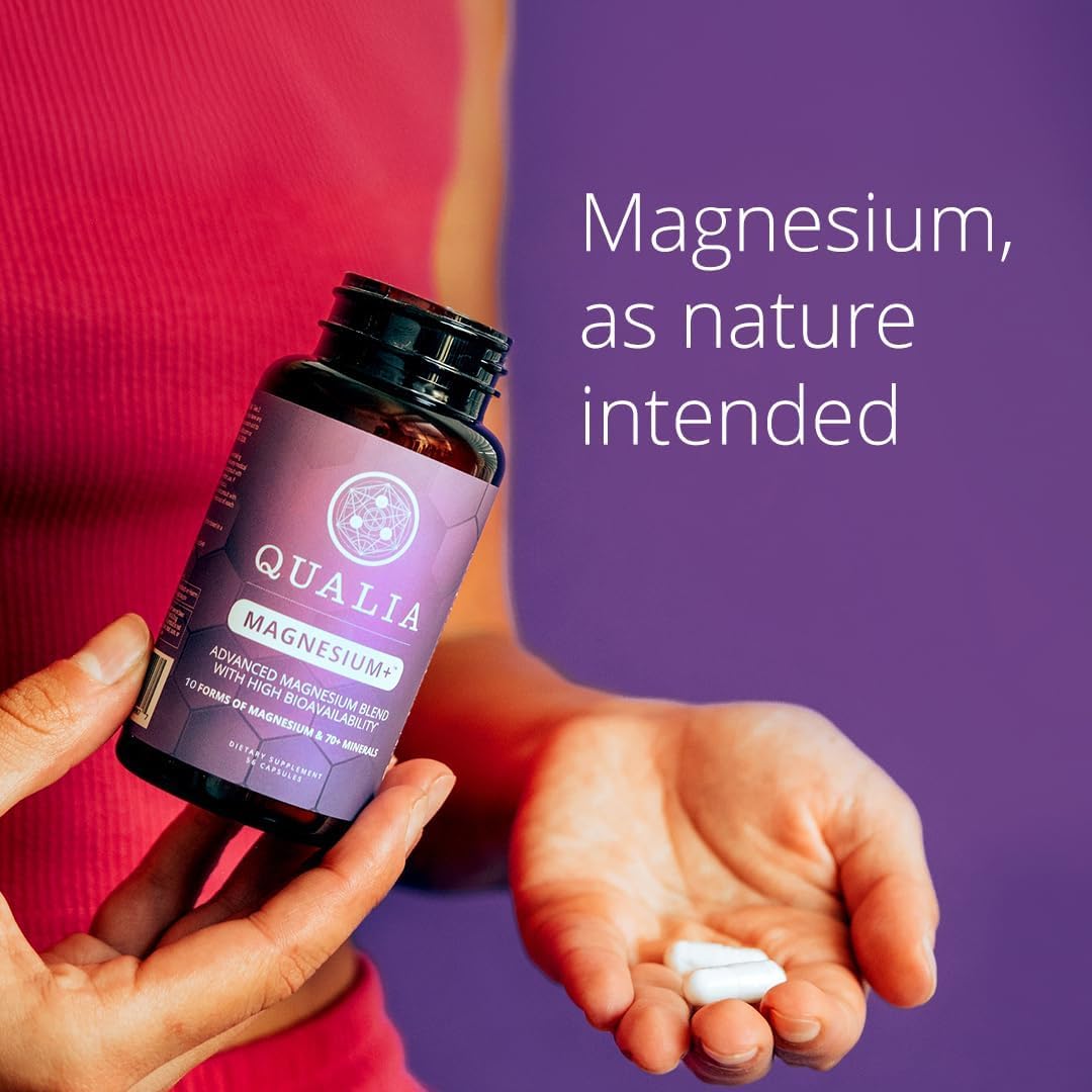 Qualia Magnesium+ | Doctor-Formulated. Premium Formula | High Bioavailability | 10 Forms of Magnesium & 70+ Minerals | Relaxed Mood, restful Sleep - Maple Wellness Supplements