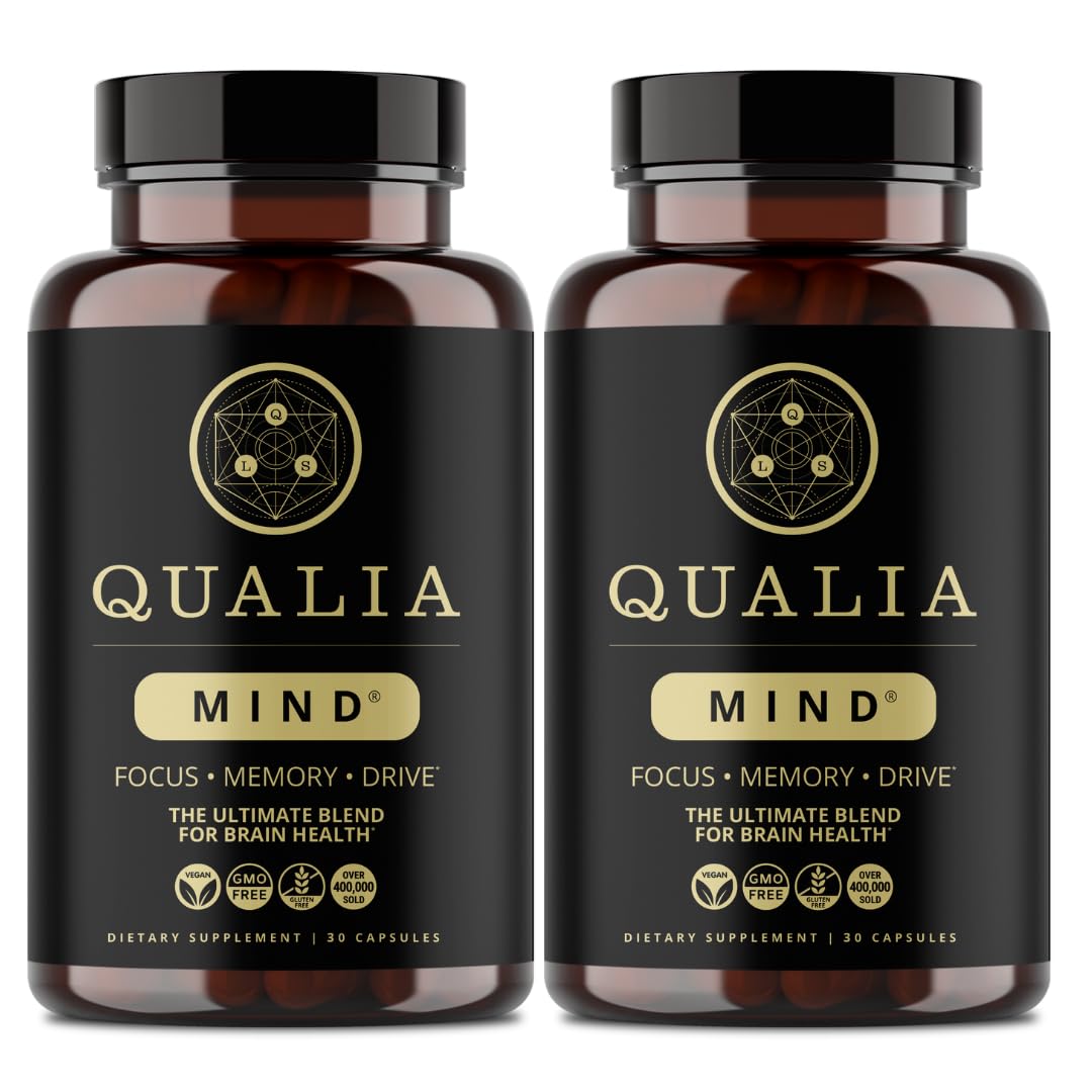 Qualia Mind — Beat Brain Fog | Doctor-Formulated Premium Brain Nourishment | Fuel Focus, Drive & Energy | 32 Ingredients Including Lion’s Mane, Cognizin™️, Ginkgo & More| 2 Week Supply* - Maple Wellness Supplements
