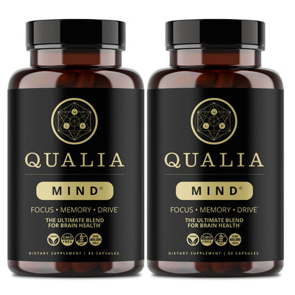 Qualia Mind — Beat Brain Fog | Doctor-Formulated Premium Brain Nourishment | Fuel Focus, Drive & Energy | 32 Ingredients Including Lion’s Mane, Cognizin™️, Ginkgo & More| 2 Week Supply* - Maple Wellness Supplements