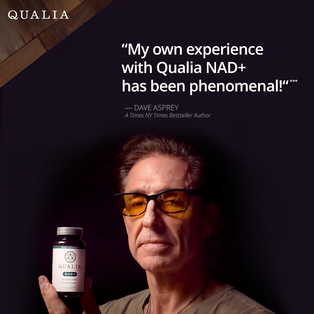 Qualia NAD Supplement — Clinically Proven to Boost NAD+ up to 67%. Optimized Aging, Energy, Focus. Elite Ingredients Nicotinamide Riboside (NIAGEN), Niacin, Niacinamide (1 Month Supply) - Maple Wellness Supplements