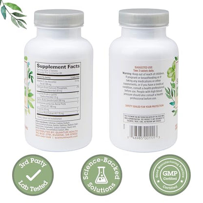 Quantum Health Super Lysine+ / Advanced Formula Lysine+ Immune Support with Vitamin C, Echinacea, Licorice, Propolis, Odorless Garlic - Maple Wellness Supplements
