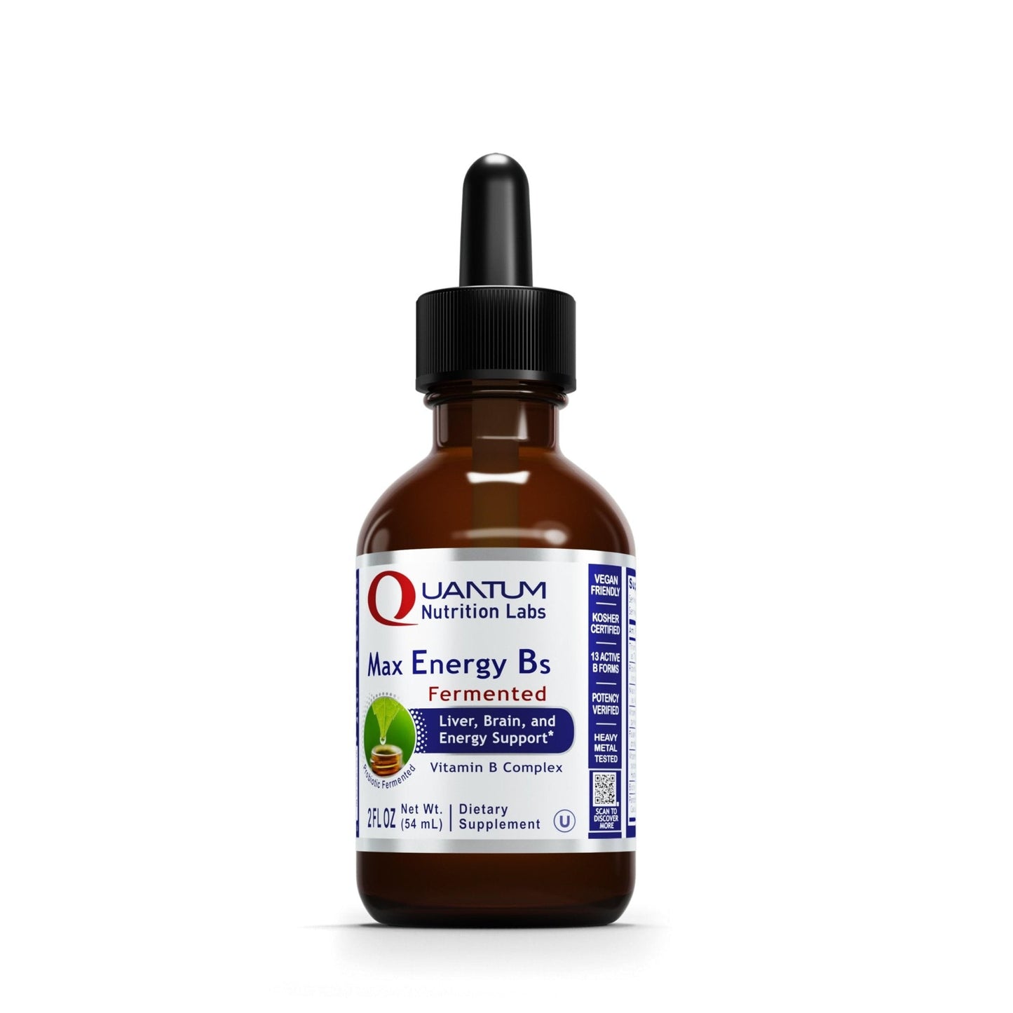 Quantum Nutrition Labs Max Energy B - Vitamin B Complex Liquid Drops, Organic Supplement for Women and Men - Maple Wellness Supplements