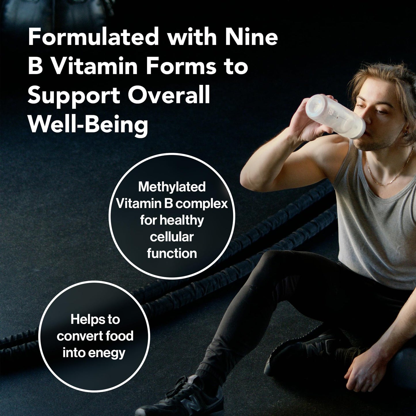 Quantum Nutrition Labs Max Energy Bs - Vitamin B Complex, Methylated B Complex Vitamins with Vitamin B1, B6, B12, Thiamin, Folate and Biotin - Maple Wellness Supplements