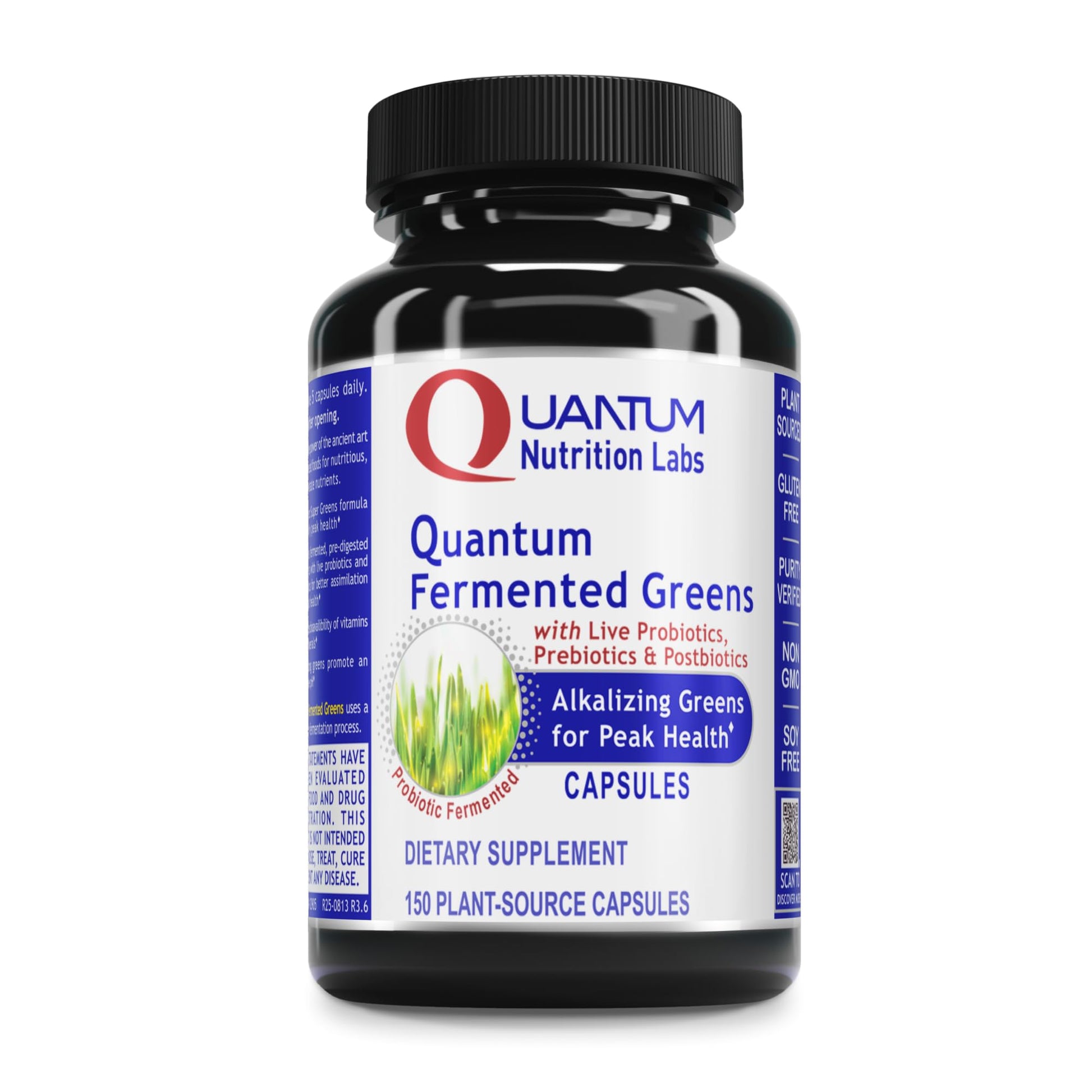 Quantum Nutrition Labs Quantum Fermented Greens- Super Greens Supplement, Superfood Blend, Organic Vitamins with Probiotic - Daily Greens with Spinach, Chlorella - Maple Wellness Supplements