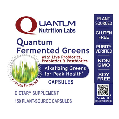 Quantum Nutrition Labs Quantum Fermented Greens- Super Greens Supplement, Superfood Blend, Organic Vitamins with Probiotic - Daily Greens with Spinach, Chlorella - Maple Wellness Supplements