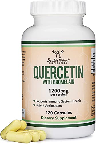 Quercetin with Bromelain - 120 Count (1,200mg Servings) Immune Health Capsules - Maple Wellness Supplements