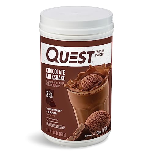Quest Nutrition Chocolate Milkshake Protein Powder, 22g Protein, 2g Net Carbs, 1g Sugar - Maple Wellness Supplements