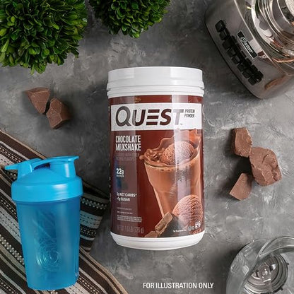 Quest Nutrition Chocolate Milkshake Protein Powder, 22g Protein, 2g Net Carbs, 1g Sugar - Maple Wellness Supplements