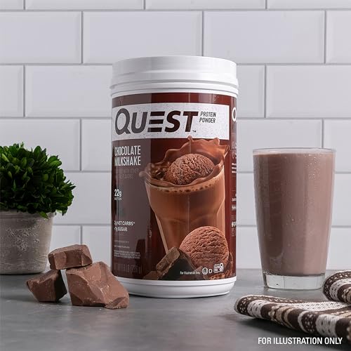 Quest Nutrition Chocolate Milkshake Protein Powder, 22g Protein, 2g Net Carbs, 1g Sugar - Maple Wellness Supplements