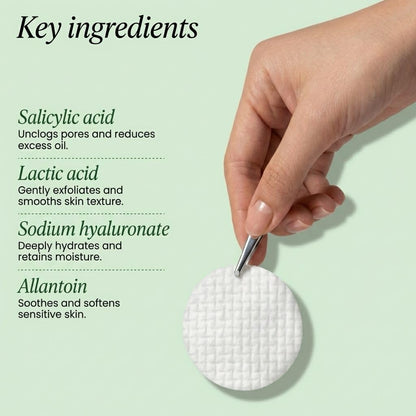 QUIA Toner Pads – AHA/BHA Dual-Action Exfoliate and Hydrate All in One – Soothing Formula for Sensitive Skin – Reduces Blackheads and Blemishes - Maple Wellness Supplements