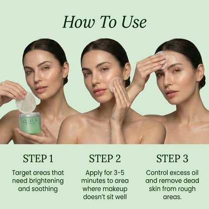 QUIA Toner Pads – AHA/BHA Dual-Action Exfoliate and Hydrate All in One – Soothing Formula for Sensitive Skin – Reduces Blackheads and Blemishes - Maple Wellness Supplements