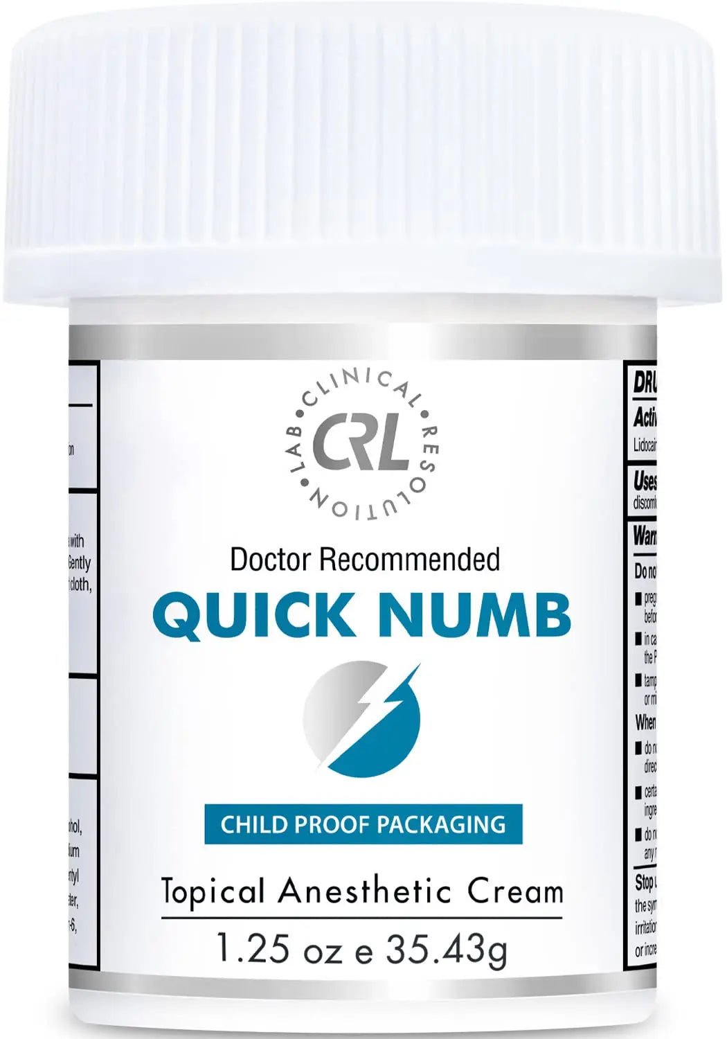 Quick Numb 5% Lidocaine Cream Maximum Strength Liposomal, Fast Itch Burn Pain Relief Cream with Aloe Allantoin Vitamin E, Gentle on Skin Support Healing Hemorrhoid Treatment 1.25 oz - Maple Wellness Supplements