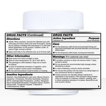 Quick Numb 5% Lidocaine Cream Maximum Strength Liposomal, Fast Itch Burn Pain Relief Cream with Aloe Allantoin Vitamin E, Gentle on Skin Support Healing Hemorrhoid Treatment 1.25 oz - Maple Wellness Supplements