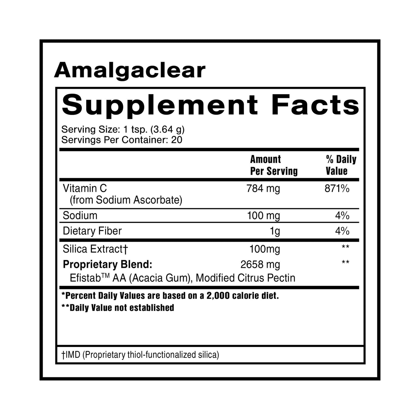 Quicksilver Scientific AmalgaClear - Detox Support with Modified Citrus Pectin & Silica Extract (73g) - Maple Wellness Supplements
