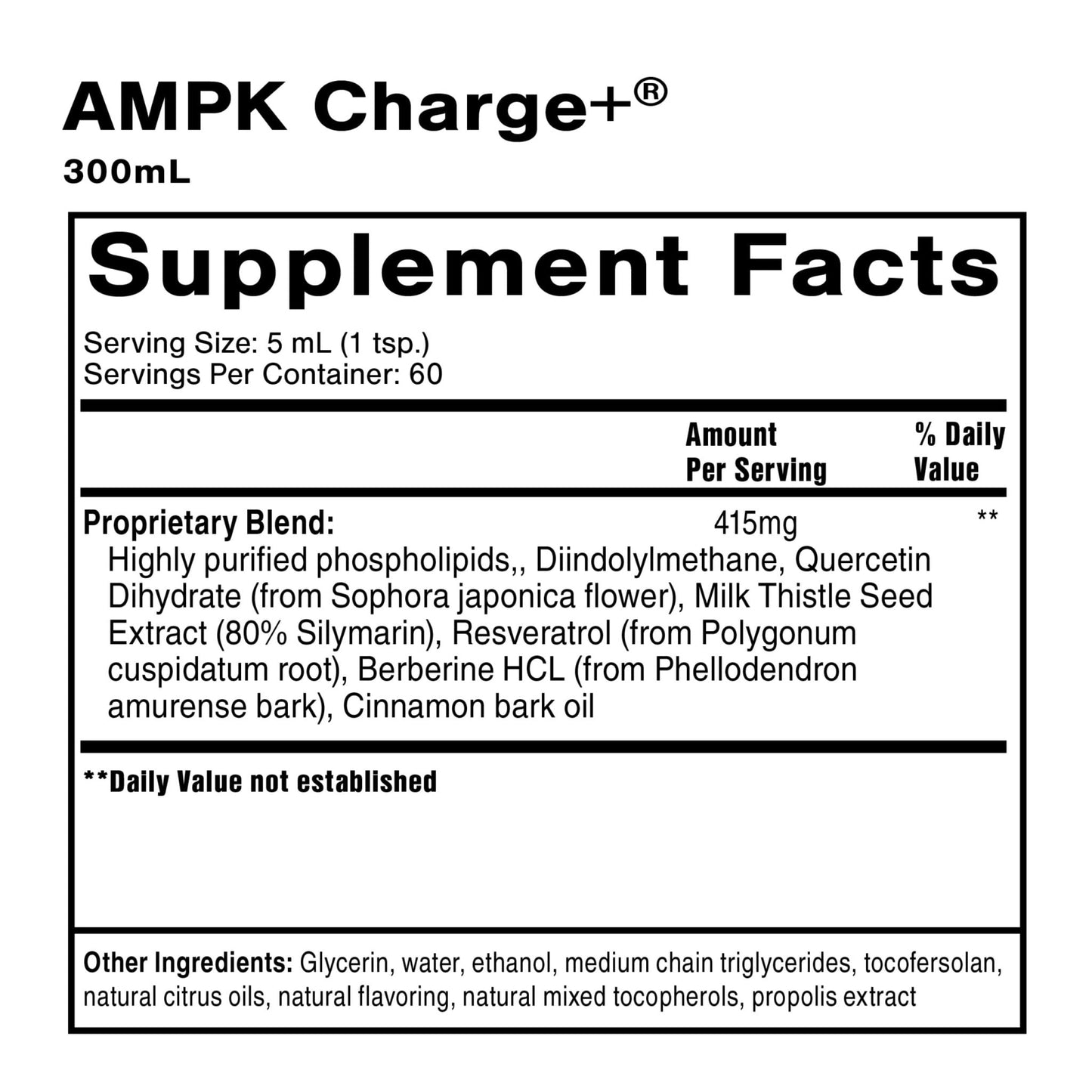 Quicksilver Scientific AMPK Charge+ - Support The Benefits of Intermittent Fasting, Carb Restrictive + Keto Protocols - Promotes Energy Production, Fat Breakdown + Healthy Aging (10.14oz / 300ml) - Maple Wellness Supplements