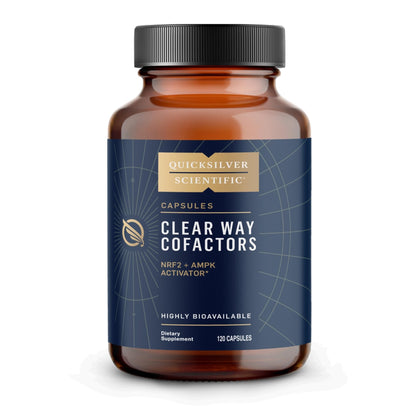 Quicksilver Scientific Clear Way Cofactors - Body Detox Cleanse Support with Vitamin B1, Dandelion Extract, Quercetin & Nattokinase Enzyme - Antioxidant Cleanse to Support Gut Health (120 Capsules) - Maple Wellness Supplements