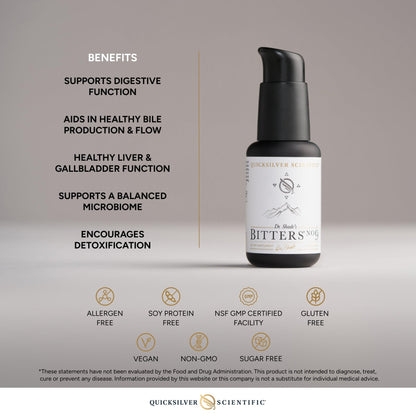 Quicksilver Scientific Dr. Shade's Bitters No. 9 - for Digestion - Fast Acting Liposomal Digestive Bitters with Milk Thistle, Burdock Root & Juniper Essential Oil - Digestive Support (50ml) - Maple Wellness Supplements