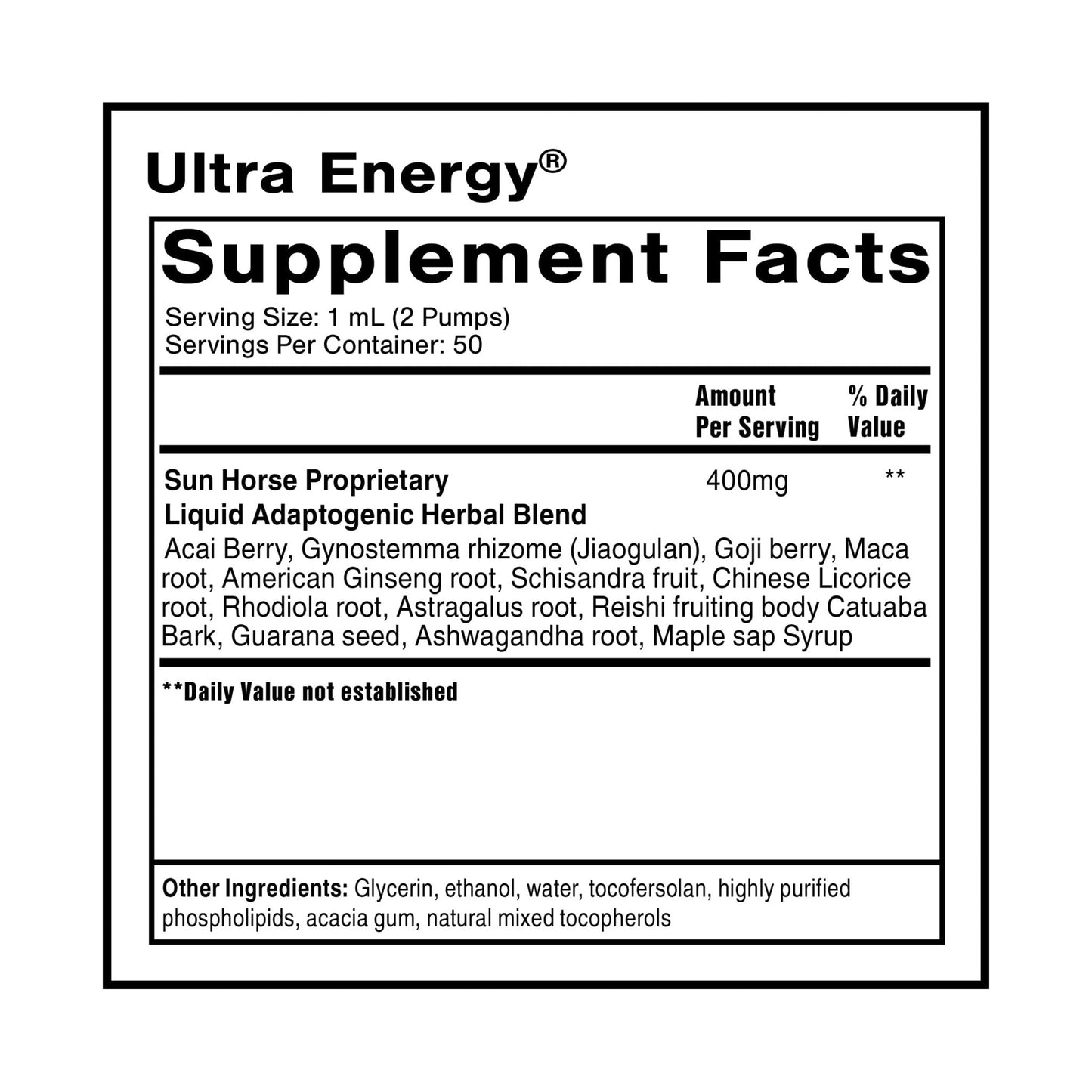 Quicksilver Scientific Dr. Shade's Ultra Energy - Liposomal Adaptogenic Adrenal, Cognitive Support Supplement with Rhodiola, Reishi, Ashwagandha for Women + Men (1.7 fl oz / 50ml) - Maple Wellness Supplements