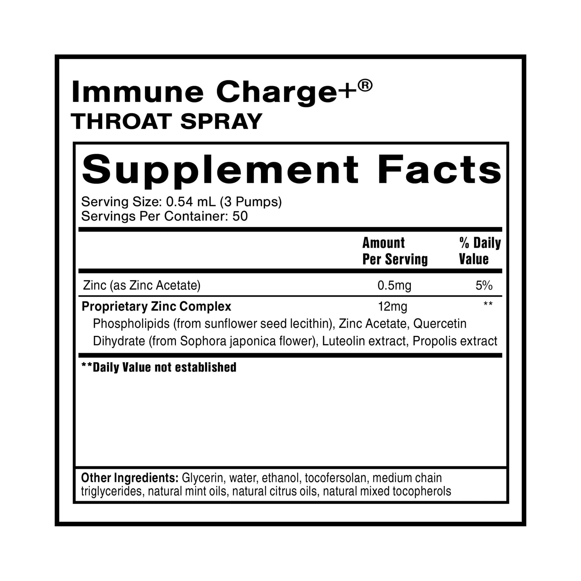Quicksilver Scientific Immune Charge+ Zinc Throat Spray - Immune Support Liquid Supplement with Quercetin - 'Throat Coat' with Liposomal Absorption Technology (0.9 fl oz / 27ml) - Maple Wellness Supplements