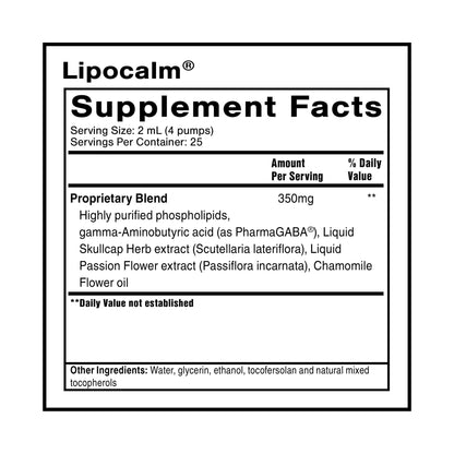 Quicksilver Scientific LipoCalm - Liposomal GABA with Herbs for Relaxation Support - Chamomile, Passionflower Herb & Skullcap Supplement for Peace of Mind & Sleep Calm Support (1.7oz / 50ml) - Maple Wellness Supplements