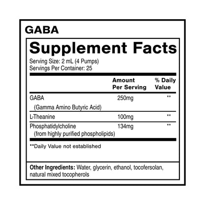 Quicksilver Scientific Liposomal GABA + L Theanine - Calm, Stress Response & Brain Support - Bioavailable GABA Supplement with L Theanine 100mg (1.7oz/50ml) - Maple Wellness Supplements