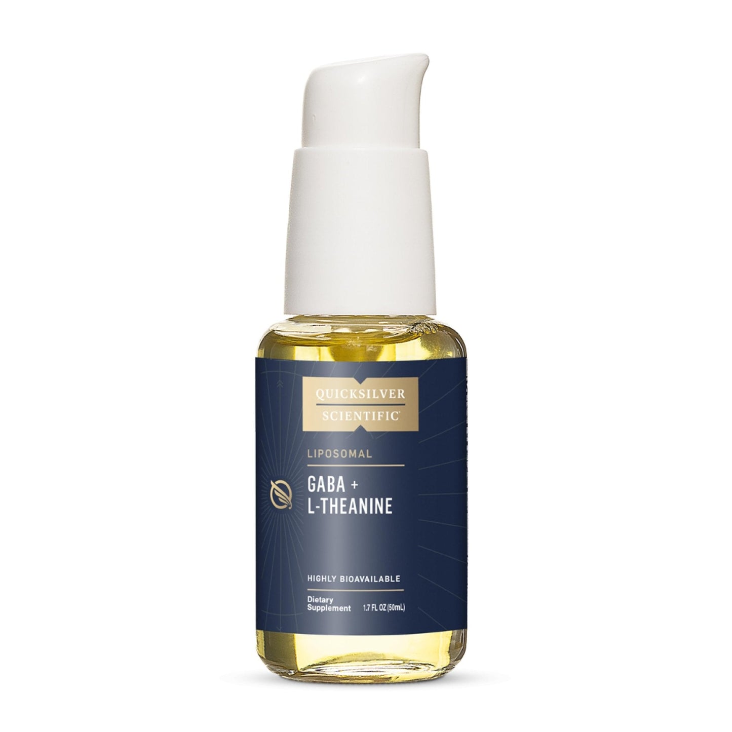 Quicksilver Scientific Liposomal GABA + L Theanine - Calm, Stress Response & Brain Support - Bioavailable GABA Supplement with L Theanine 100mg (1.7oz/50ml) - Maple Wellness Supplements