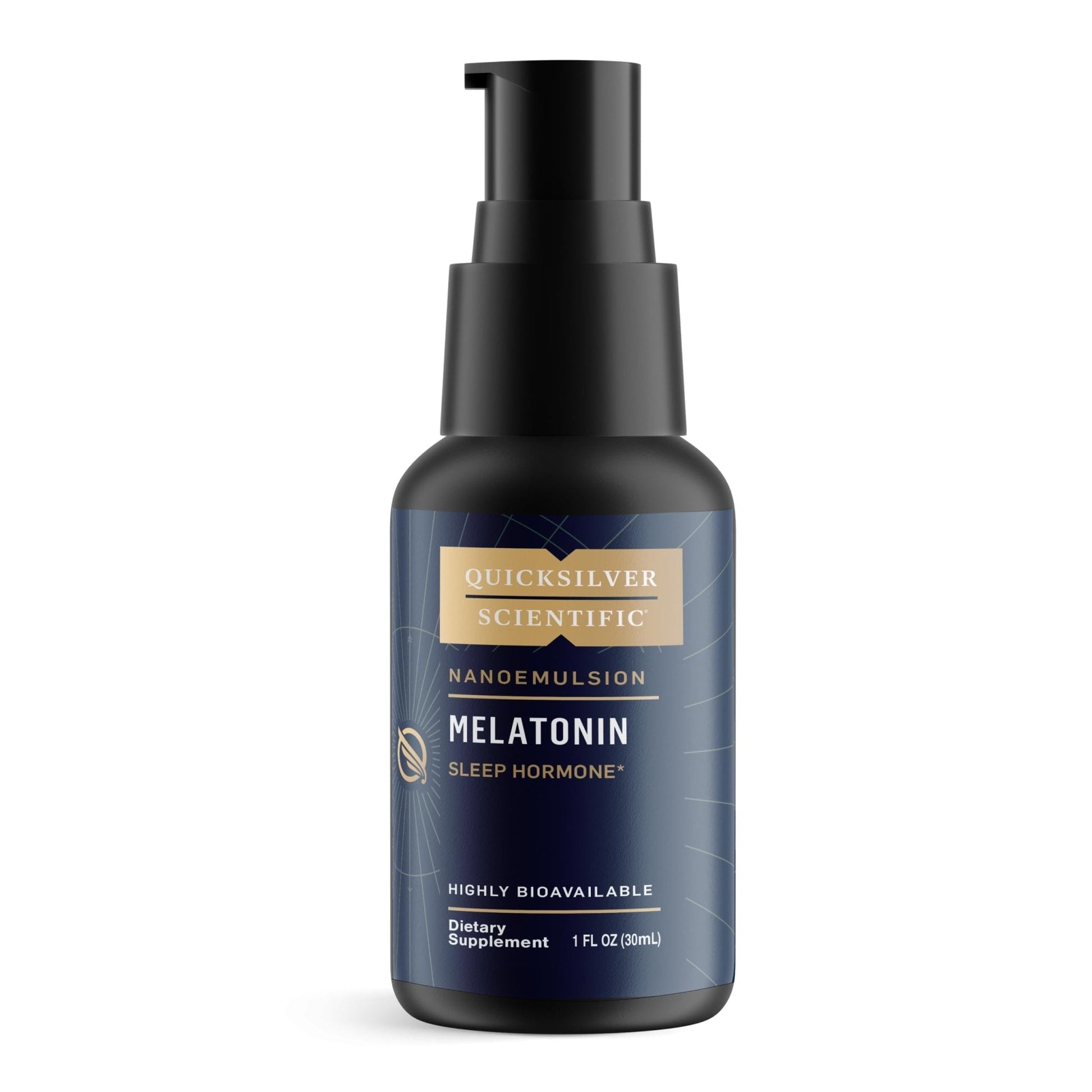 Quicksilver Scientific Liposomal Melatonin - Bedtime, Jet Lag & Immune Support Liquid for Adults - Efficient, Superior Absorption 1mg to Minimize Morning Drowsiness (30 ml) - Maple Wellness Supplements