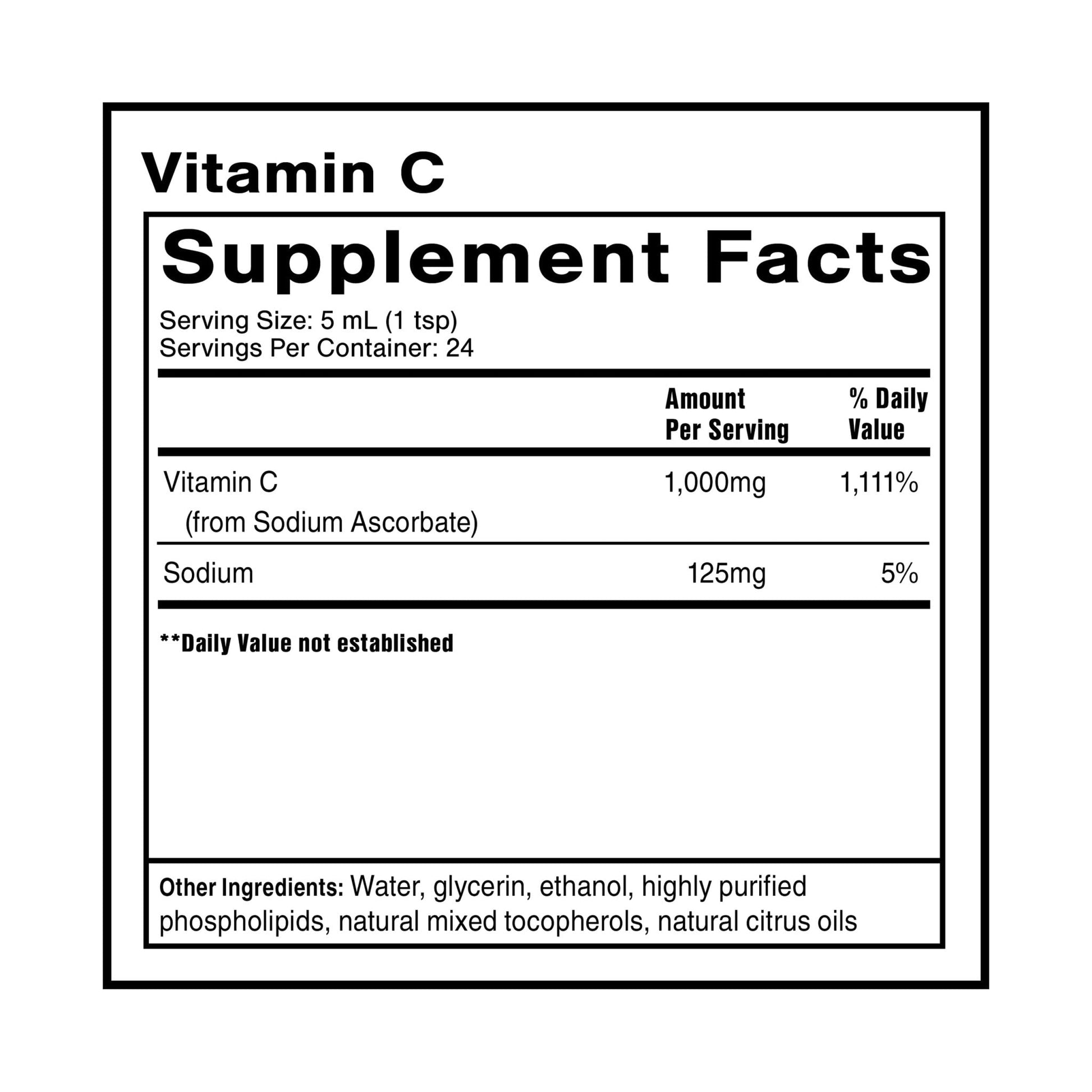 Quicksilver Scientific Liposomal Vitamin C - 1000mg Buffered Liquid Vitamin C Supplement - Immune + Antioxidant Support - Liposomes for Superior Absorption - Vegan + Non-GMO (4oz / 120ml) - Maple Wellness Supplements