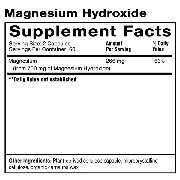Quicksilver Scientific Magnesium Hydroxide (120 Capsules) - Maple Wellness Supplements
