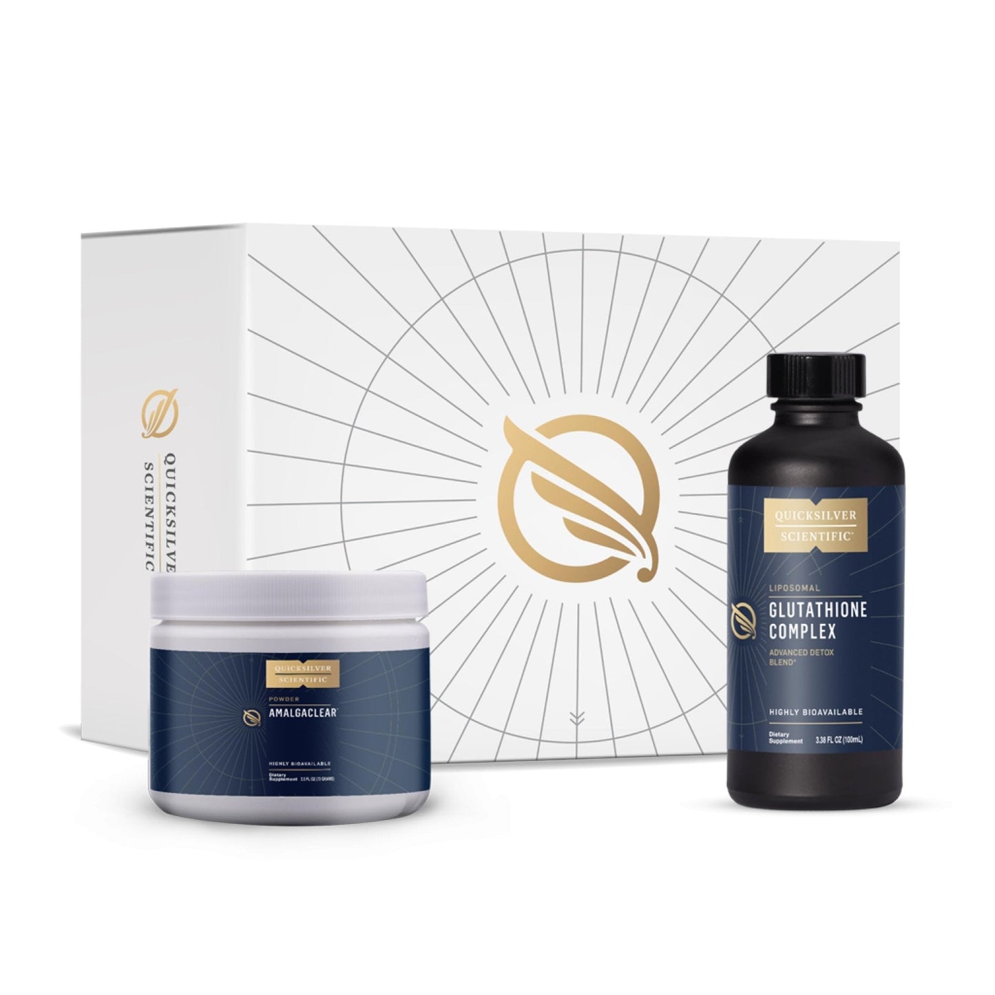 Quicksilver Scientific MerProtect Protocol - 2-Product Liver + GI Cleanse, Liposomal Glutathione Complex Supplement, Cleansing Support with Milk Thistle (2 Piece Kit with Program) - Maple Wellness Supplements