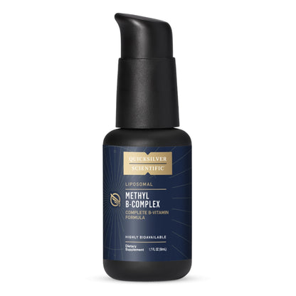 Quicksilver Scientific Methyl B Complex - Liquid Vitamin with Superior Liposomal Absorption of Vitamin B12, Folate, Vitamin B6, Riboflavin, Biotin, Pantothenic Acid, Vitamin B1, Niacin (50 ml) - Maple Wellness Supplements