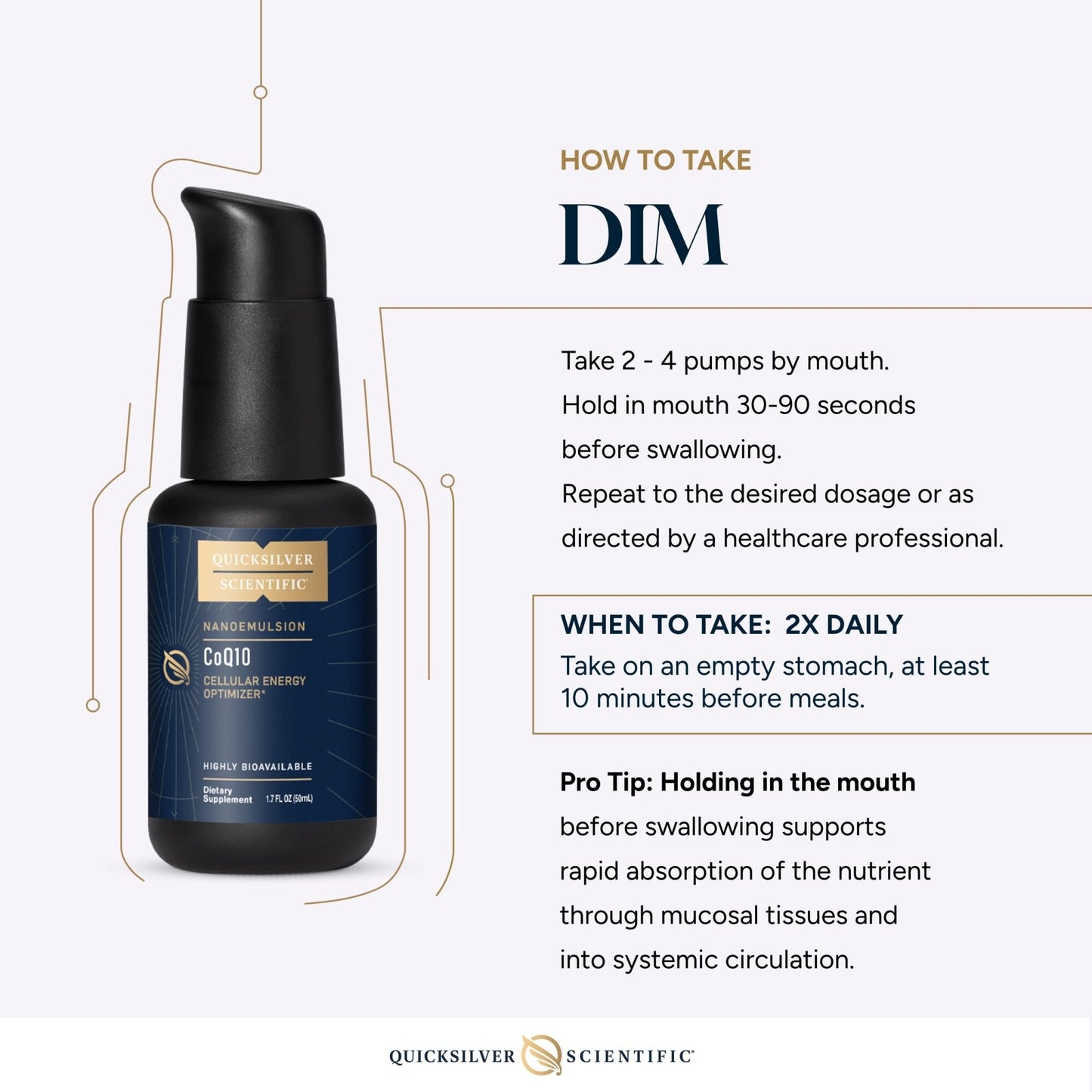 Quicksilver Scientific Nanoemulsified DIM - Liposomal DIM Supplement to Support Healthy Hormone Balance for Women & Men - Soy-Free Detox & Immune Support (1.7oz / 50ml) - Maple Wellness Supplements