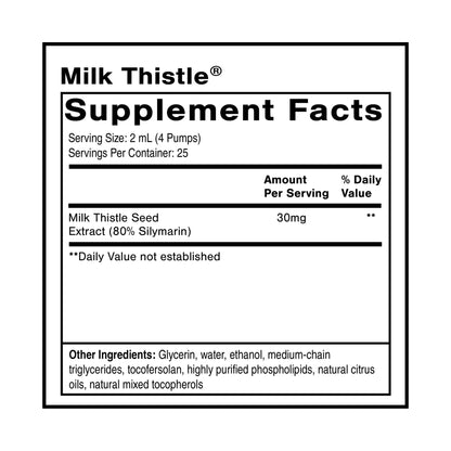 Quicksilver Scientific Nanoemulsified Milk Thistle - Silymarin Liquid with Liposome Delivery System - Immune, Detox + Liver Cleanse Support (1.7oz / 50ml) - Maple Wellness Supplements