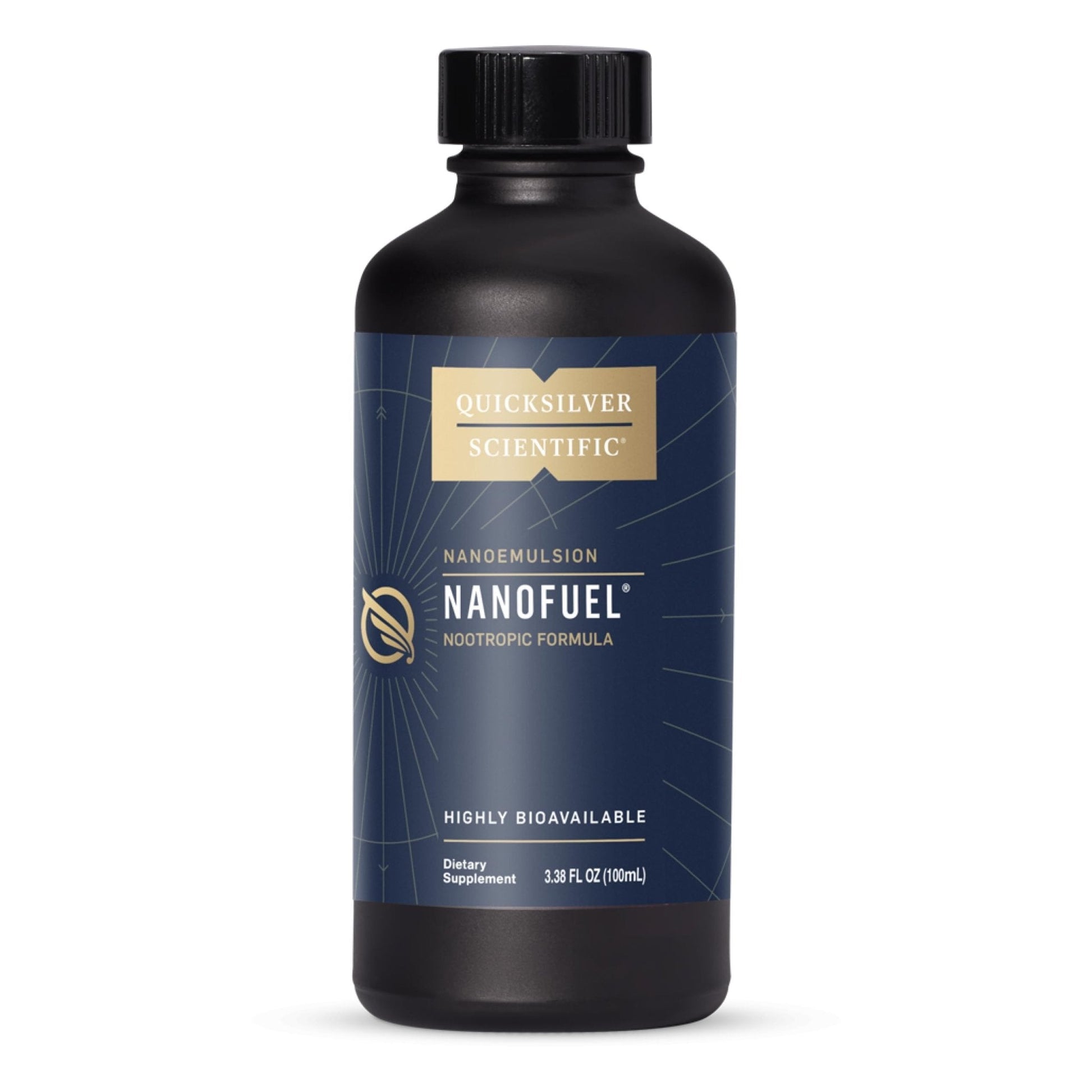 Quicksilver Scientific NanoFuel - Energy Support - Nootropic Formula Designed to Support Focus + Productivity (3.38oz / 100ml) - Maple Wellness Supplements