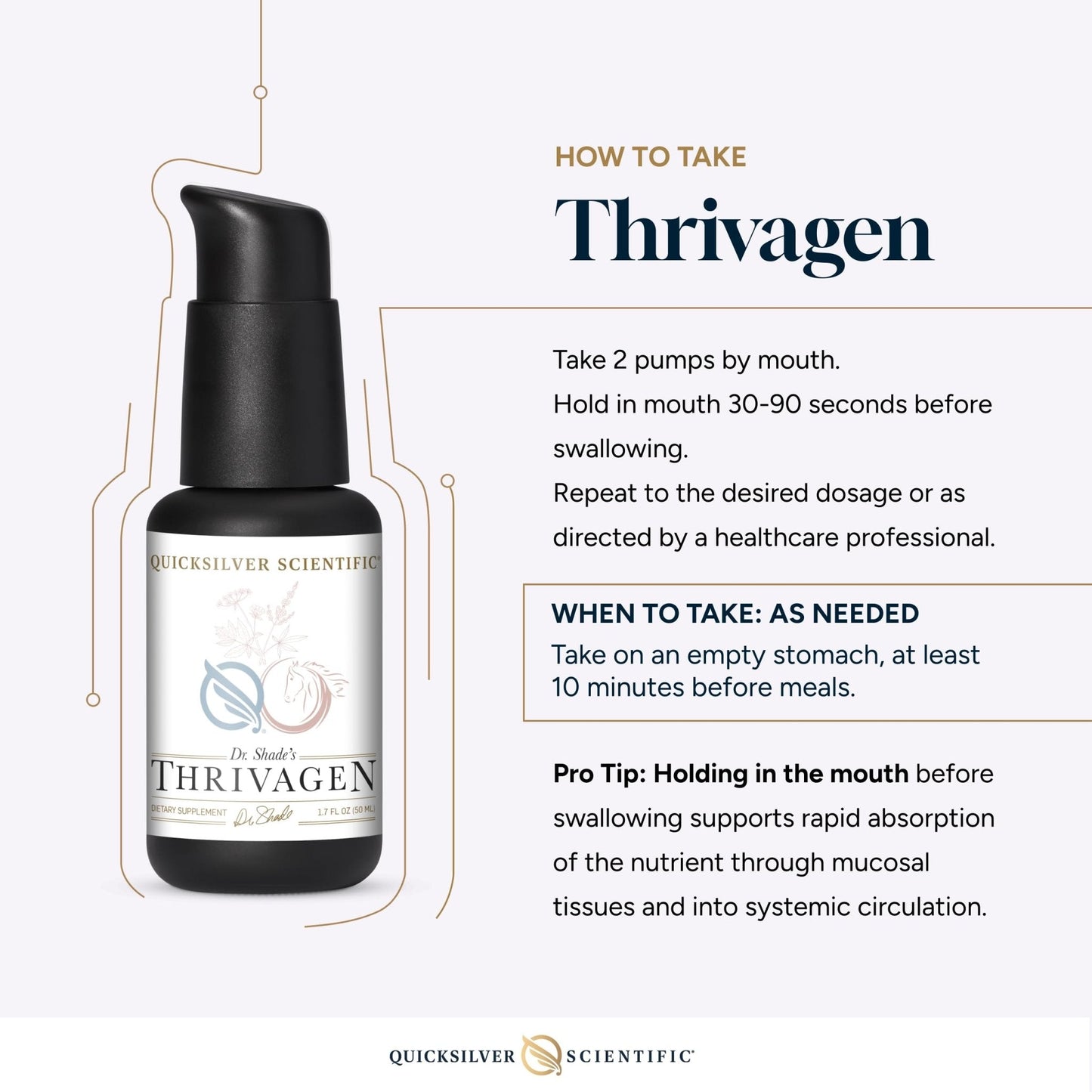 Quicksilver Scientific Thrivagen - Women's Health Supplement with 15 Energy, Hormone Balance & Adrenal Support Botanicals - Adaptogenic Herbs with Shatavari, Rhodiola & Maca Root (1.7oz / 50ml) - Maple Wellness Supplements