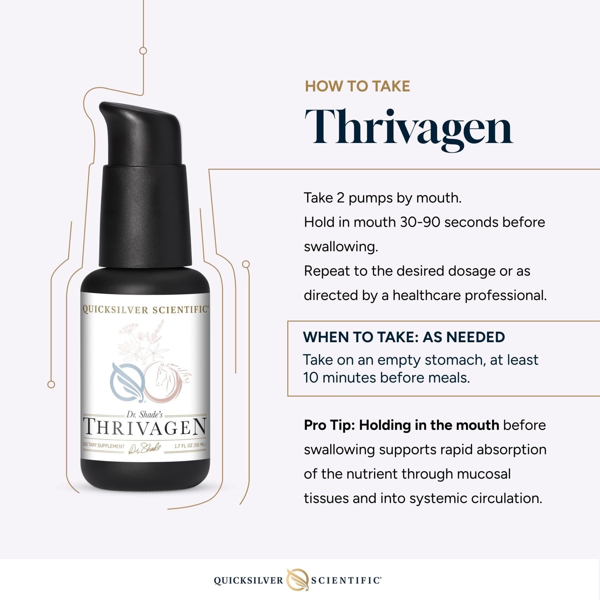 Quicksilver Scientific Thrivagen - Women's Health Supplement with 15 Energy, Hormone Balance & Adrenal Support Botanicals - Adaptogenic Herbs with Shatavari, Rhodiola & Maca Root (1.7oz / 50ml) - Maple Wellness Supplements