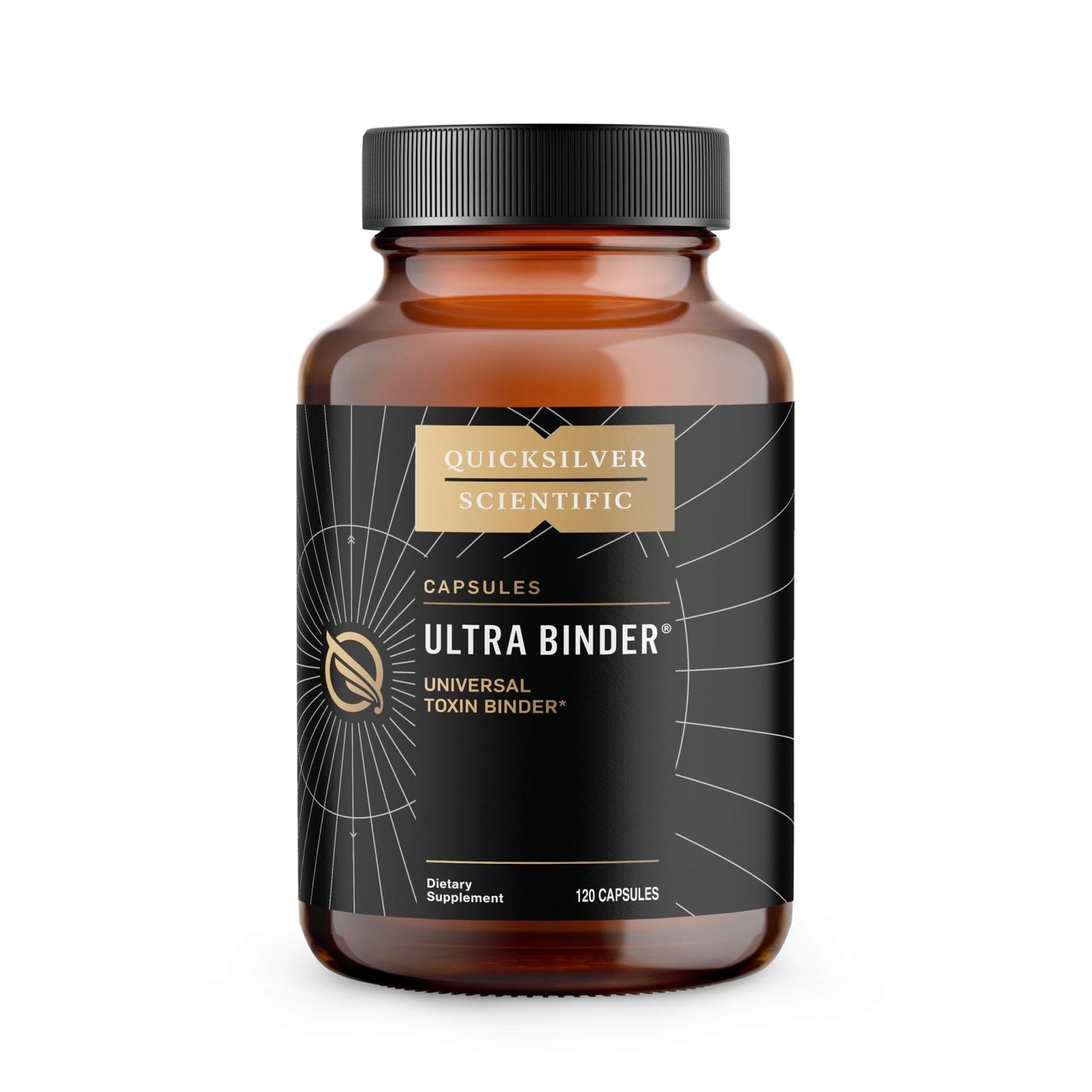 Quicksilver Scientific Ultra Binder - Multi Toxin Binder with Bentonite Clay Powder, Zeolite Detox & Charcoal - Supplement for Gut Support & The Body's Toxin Removal Process (120 Capsules) - Maple Wellness Supplements