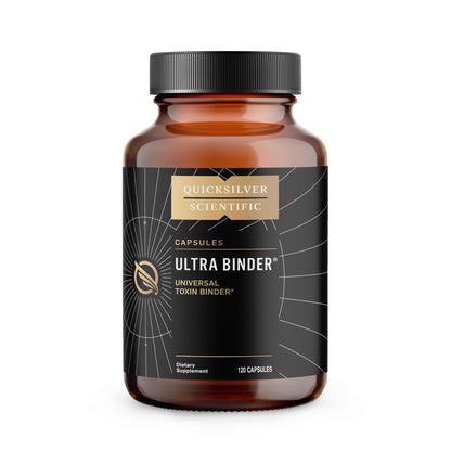 Quicksilver Scientific Ultra Binder - Multi Toxin Binder with Bentonite Clay Powder, Zeolite Detox & Charcoal - Supplement for Gut Support & The Body's Toxin Removal Process (120 Capsules) - Maple Wellness Supplements