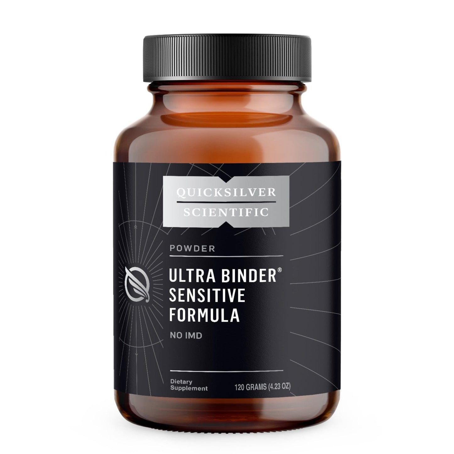 Quicksilver Scientific Ultra Binder Sensitive Formula - Gut Health Supplement with Activated Charcoal, Bentonite Clay - Cleansing Support Powder (120g) - Maple Wellness Supplements