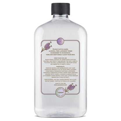 Quinn’s Alcohol Free Witch Hazel with Aloe Vera 16 Ounce (Lavender) - Maple Wellness Supplements