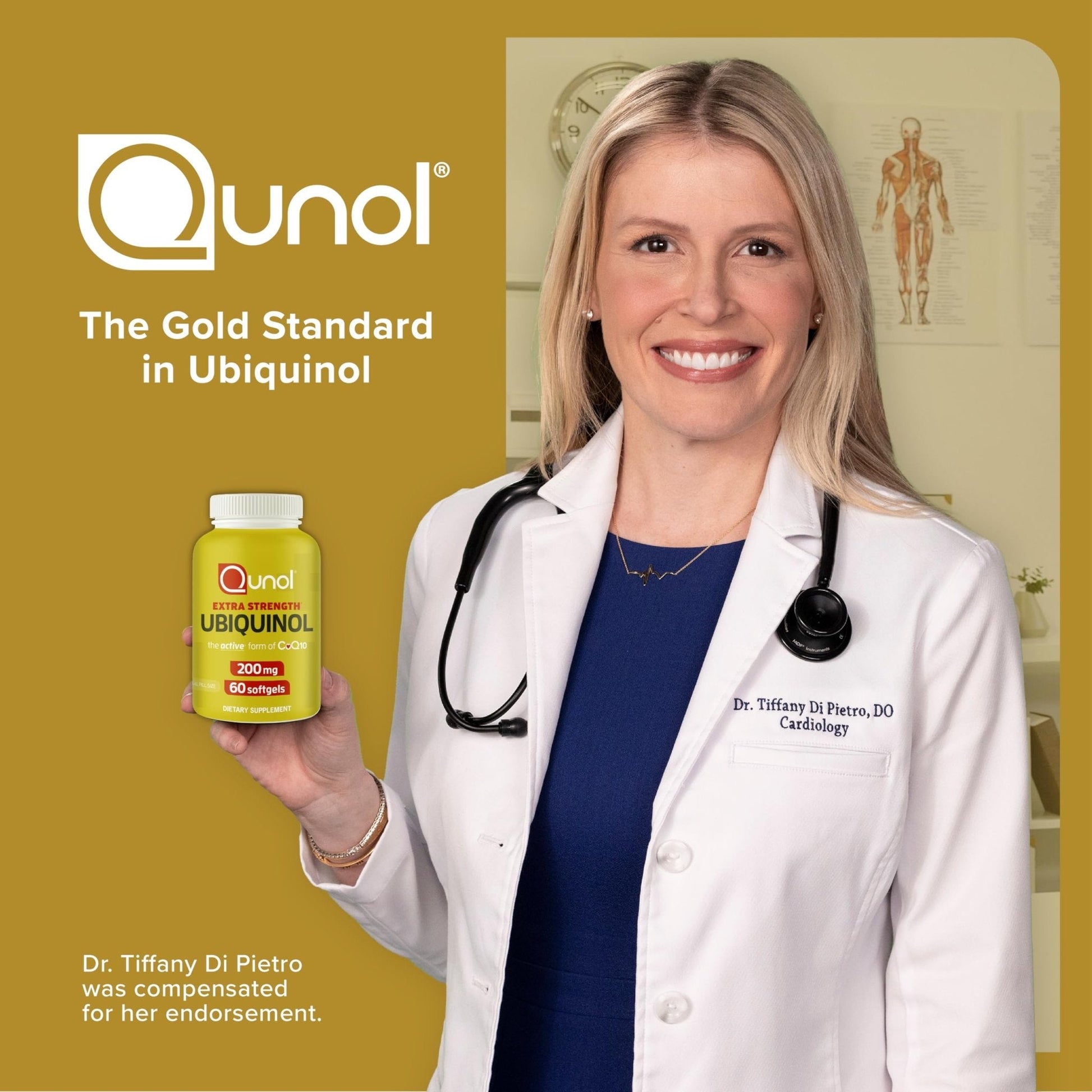 Qunol 200mg Ubiquinol, Powerful Antioxidant for Heart and Vascular Health, Essential for energy production, Natural Supplement Active Form of CoQ10, 60 Count - Maple Wellness Supplements