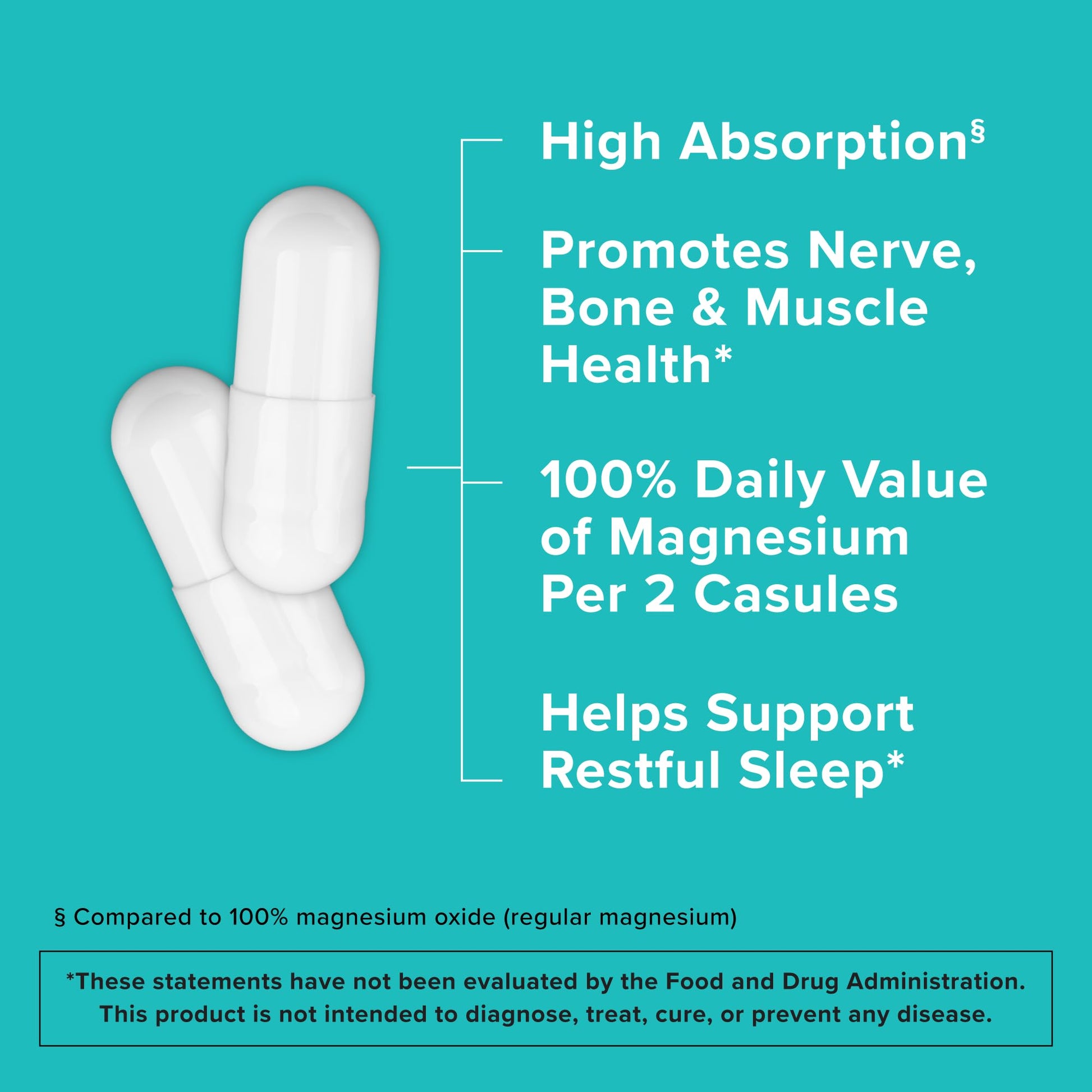 Qunol Magnesium Capsules 420mg, 100% DV, High Absorption Magnesium Supplement, Extra Strength, Bone and Muscle Health Supplement, 180 Count - Maple Wellness Supplements