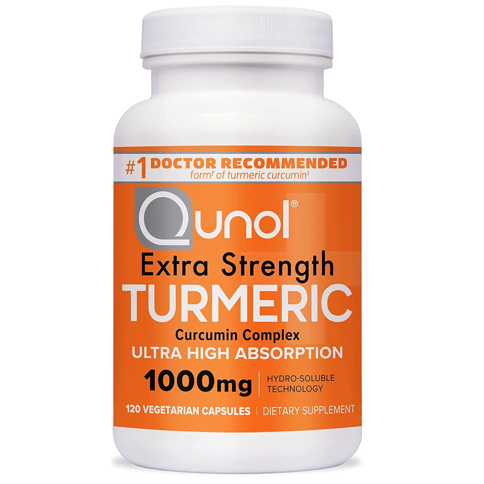 Qunol Turmeric Curcumin Supplement, Turmeric 1000mg With Ultra High Absorption, Joint Support Supplement, Extra Strength Turmeric Capsules, 2 Month Supply, 120 Count (Pack of 1) - Maple Wellness Supplements