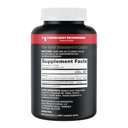 Qunol Ultra CoQ10 100mg, 3x Better Absorption, Patented Water and Fat Soluble Natural Supplement Form of Coenzyme Q10 - Maple Wellness Supplements