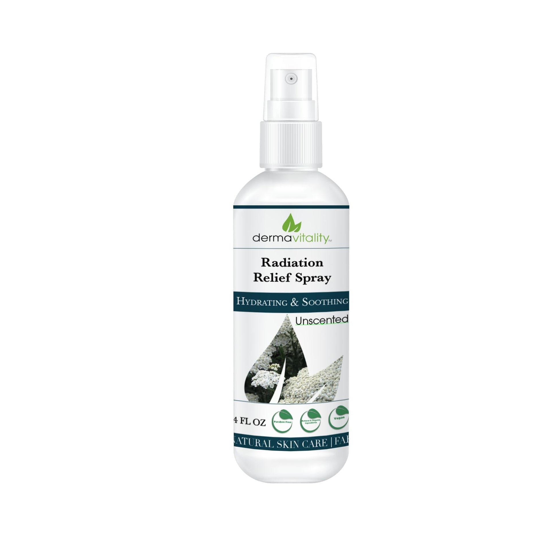 Radiation Burn Relief Spray - Calendula Spray for Radiation Treatment, Unscented, Fragrance Free, Natural Organic Plant Based Moisturizing Soothing Relief for Itchy and Sensitive Skin – 4 ounces - Maple Wellness Supplements