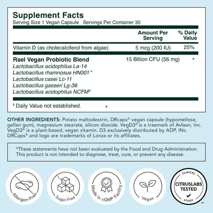 Rael Probiotics for Women - pH Balance Supplement with Prebiotics, Vaginal Immune Health (30 Servings) - Maple Wellness Supplements