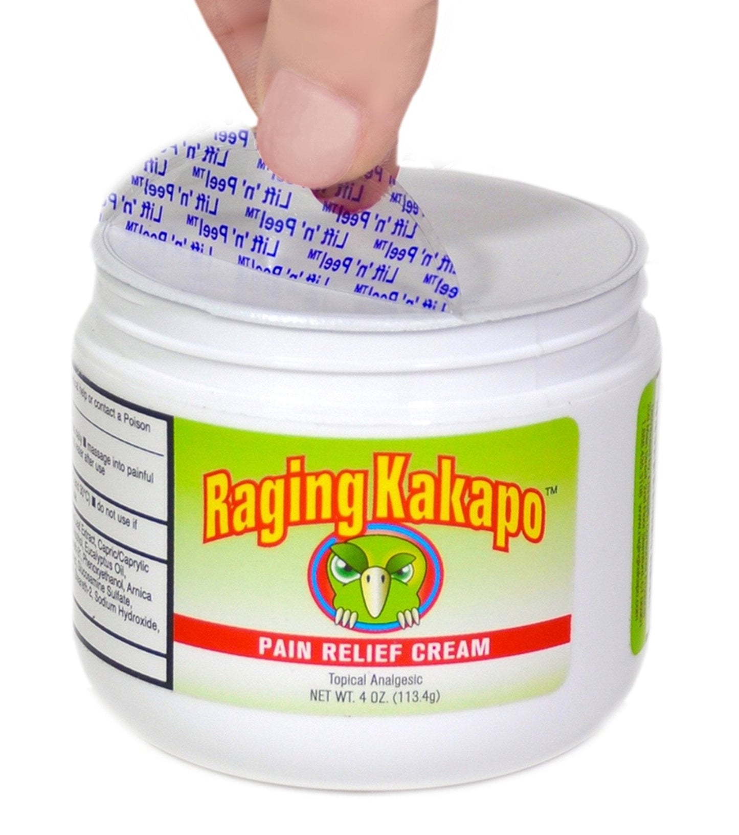 Raging Kakapo Pain Relief Cream - Sore Muscles, Joint Pain & Aches - Odor Free, Non-Greasy Pain Cream - Histamine Dihydrochloride, Capsaicin, Emu Oil & More - 4 oz. Jar - Maple Wellness Supplements